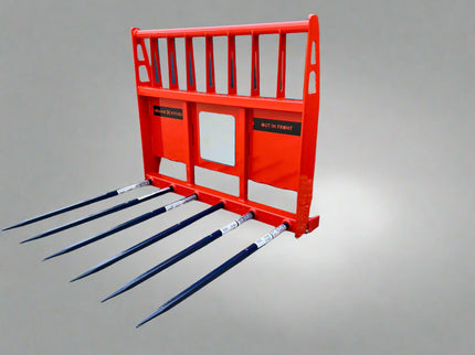 BUCK RAKE Skid Steer - Lightweight, 6 Tyne