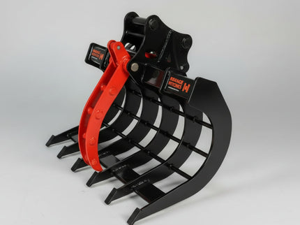 EXCAVATOR ROOT RAKE with CLAW for 1.7-3.5 Tonne Machines